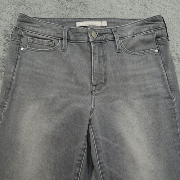 ATHLETA Jeans Women's Size 2 Gray Mid-Rise Skinny Denim Pants 29" Inseam Stretch - Picture 11 of 15